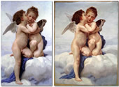 Obra con Ángeles de Bouguereau.